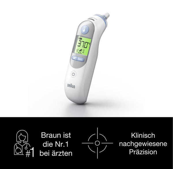 Braun ThermoScan 7 Ohrthermometer bei bodyshop-fit.de | Altersgenauigkeit & farbcodiertes Display jetzt kaufen - Bodyshop-fit