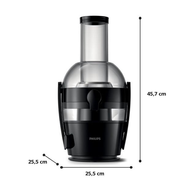 Philips 3000 Series Entsafter - 800W, QuickClean, XL 75mm Einfüllschacht, 2L Saftkapazität, leicht zu montieren und zu reinigen, frischer Saft ohne Fruchtfleisch (HR1856/70) - Bodyshop-fit