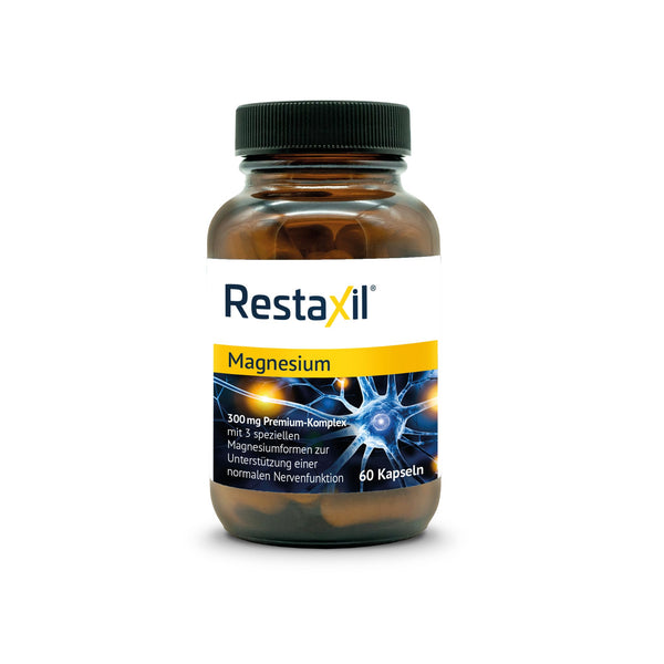 Restaxil Magnesium kaufen – Premium-Magnesium-Komplex mit Magnesiumbisglycinat, Citrat & Oxid (60 Stück) - vegan, gluten- & laktosefrei, in Deutschland hergestellt - Bodyshop-fit