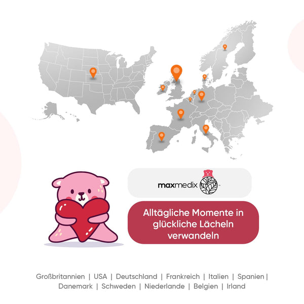 Omega 3 6 9 Gummibärchen Kinder - 120 Vegane Gummies mit Erdbeeren & Himbeeren Geschmack - 400mg Perillaöl für Omega 3, 6 & 9 - Glutenfrei & Laktosefrei - maxmedix - Bodyshop-fit