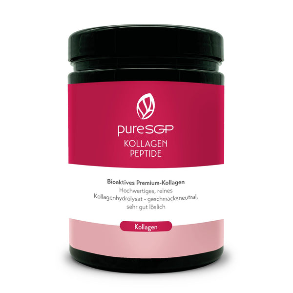 pureSGP® Kollagen [300g]: Reinstes Kollagen in Apothekenqualität - Bioaktive Premium-Peptide aus hochwertigem Kollagenhydrolysat. Mit Vitamin C & Biotin - Geschmacksneutral - Gute Löslichkeit