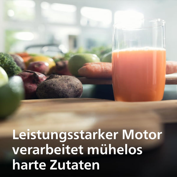 Philips 3000 Series Entsafter - 800W, QuickClean, XL 75mm Einfüllschacht, 2L Saftkapazität, leicht zu montieren und zu reinigen, frischer Saft ohne Fruchtfleisch (HR1856/70) - Bodyshop-fit