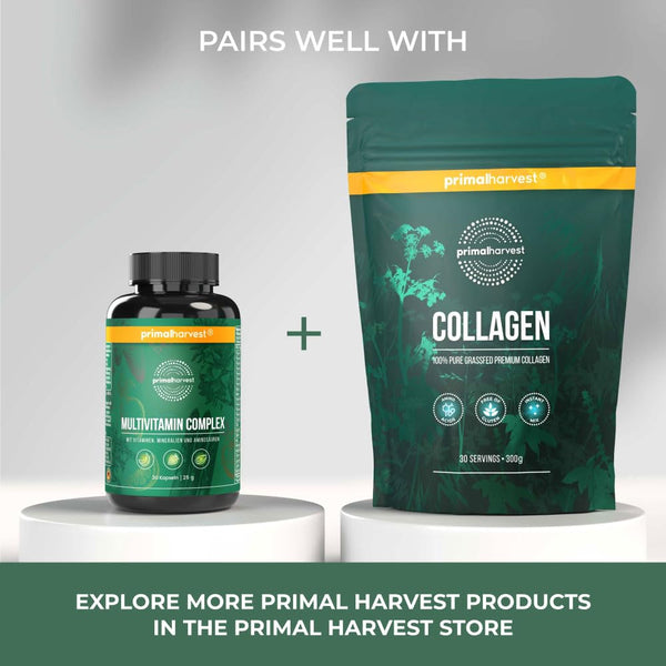Primal Harvest Multivitamin Tabletten - Hochdosierte Kapseln mit Vitaminen A, C, D, K und Mineralstoffen für optimale Gesundheit (30 Portionen) - Bodyshop-fit