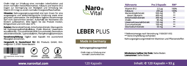 Leber Kur Mariendistel hochdosiert - 80% Silymarin, Artischocke, Löwenzahn, Curcuma, Desmodium & Cholin für optimale Lebergesundheit - 8-Fach Komplex - Bodyshop-fit