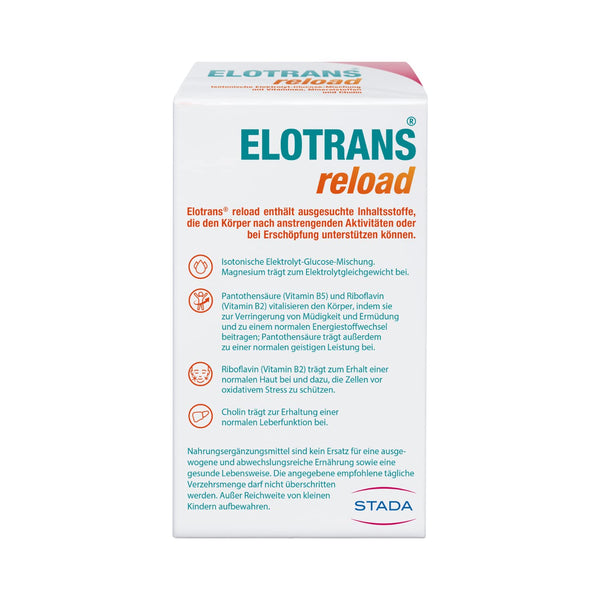 ELOTRANS Elektrolyt-Mischung - Isotonische Elektrolyt-Glucose-Mischung mit Magnesium, Kaliumchlorid, Cholin und B-Vitaminen - 1 x 15 Beutel - Bodyshop-fit
