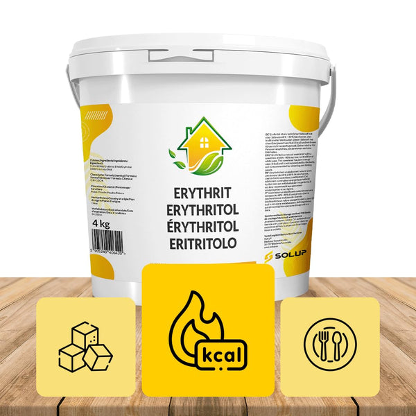SOLUP Erythrit Zucker 4 kg I Erythritol Zuckerersatz ohne Kalorien I Kristallzucker Erytritzucker Sugar Substitute (4, Kilogramm) - Bodyshop-fit