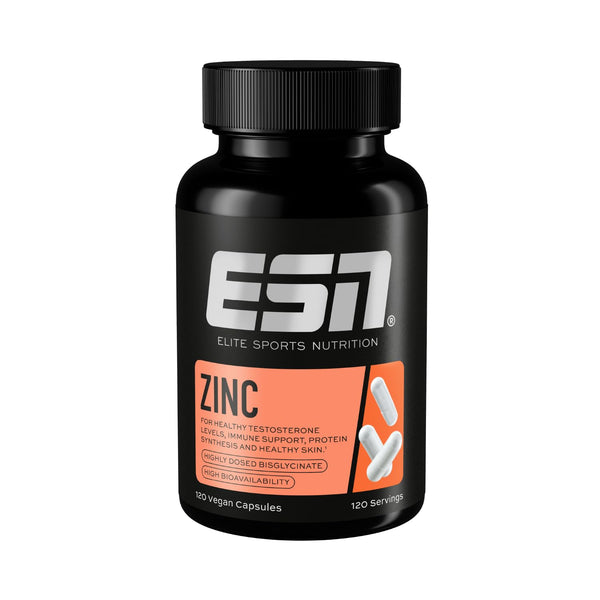 ESN Zinkbisglycinat Kapseln, 120 Stück, 25 mg Zink pro Kapsel, vegan - Bodyshop-fit