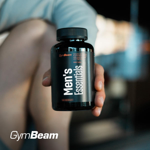 GymBeam Men‘s Essentials Vitamin und Mineralienkomplex - Nahrungsergänzungsmittel, komplexes Multivitamin speziell für Männer entwickelt, Tabletten mit 27 Inhaltsstoffen (120 Tab)