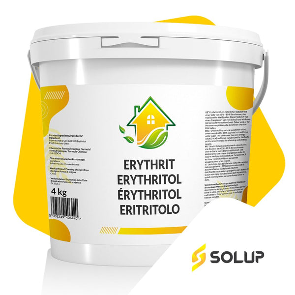 SOLUP Erythrit Zucker 4 kg I Erythritol Zuckerersatz ohne Kalorien I Kristallzucker Erytritzucker Sugar Substitute (4, Kilogramm) - Bodyshop-fit