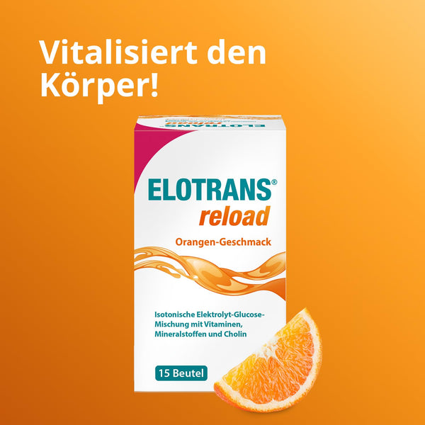 ELOTRANS Elektrolyt-Mischung - Isotonische Elektrolyt-Glucose-Mischung mit Magnesium, Kaliumchlorid, Cholin und B-Vitaminen - 1 x 15 Beutel - Bodyshop-fit