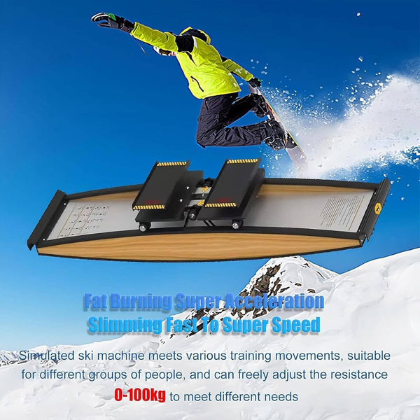 Indoor Ski Trainingsgerät Simulator für Ganzkörpertraining mit einstellbarem Widerstand bis 150 kg, ideal für Hockey und Eislaufen Konditionierung - Bodyshop-fit