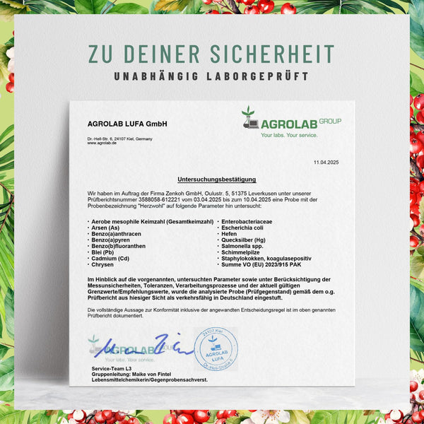 NATURTREU® Herzwohl Kapseln mit hochdosiertem Weißdorn, Arjuna & Coenzym Q10 - Natürliche Venenunterstützung - Bodyshop-fit