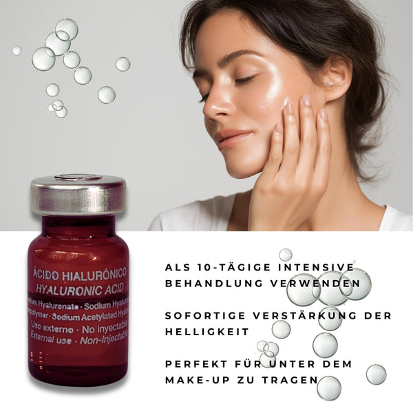 KFS Dreifach- Hyaluron Serum Hochdosiert – Microneedling Serum für Gesicht & Dermaroller – Lifting, Straffung, Faltenreduktion & Tiefenhydration – Mit Pantenol & Niacinamid – Nicht injizierbar. 10x5ml