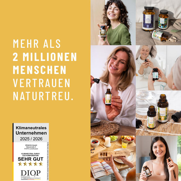 NATURTREU® Vitamin D3 K2 Tropfen hochdosiert & vegan - 100% pflanzlich (ohne tierisches Lanolin) - 1000IE Vitamin D + Vitamin K2 - Sonnenfreund