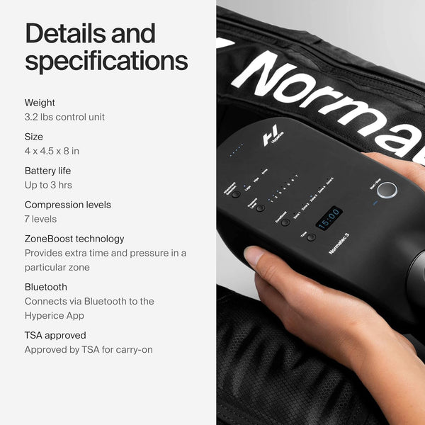 Hyperice Normatec 3 Erholungssystem – Patentierte kompressionsmassage Technologie für Beine, Hüften und Arme - Bodyshop-fit