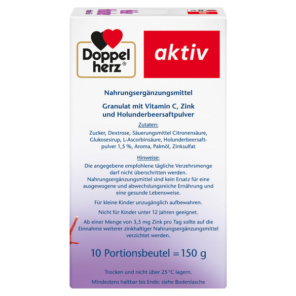 Doppelherz Heißer Holunder Immunsystem - Vitamin C und Zink für starke Abwehrkräfte, vegan, 10 Beutel kaufen - Bodyshop-fit