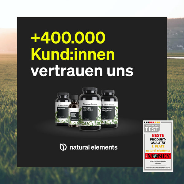 natural elements Vitamin B Komplex – 240 Tabletten – mit 8 essenziellen B-Vitaminen & Kofaktoren – mit Bioaktiv-Formen – vegan, hochdosiert – laborgeprüft