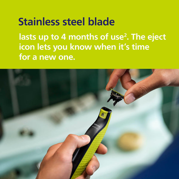 PHILIPS OneBlade 360 Rasierer - Elektrischer Rasierer, Trimmer & Bodygroomer mit 3x 360 Klingen, 3x Trimmaufsätzen und 2x Körperaufsätzen für Nass- & Trockenrasur - Bodyshop-fit