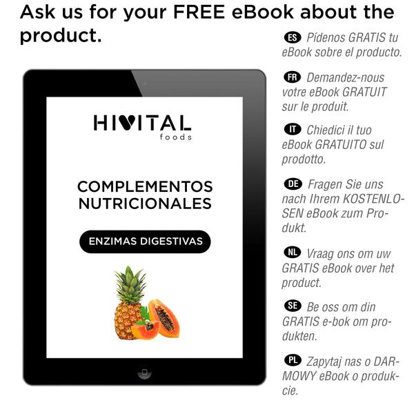 Verdauungsenzyme. 180 vegane Kapseln für eine 6-monatige Kur. Amylase, Protease, Laktase, Lipase, Cellulase, Bromelain und Papain. Hergestellt von HIVITAL
