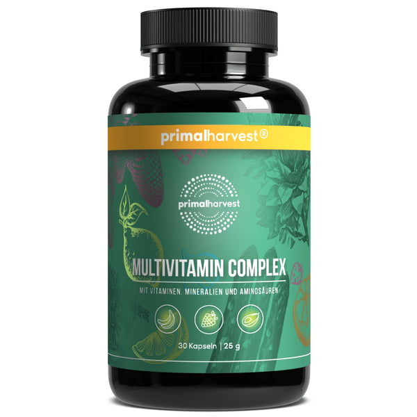 Primal Harvest Multivitamin Tabletten - Hochdosierte Kapseln mit Vitaminen A, C, D, K und Mineralstoffen für optimale Gesundheit (30 Portionen) - Bodyshop-fit