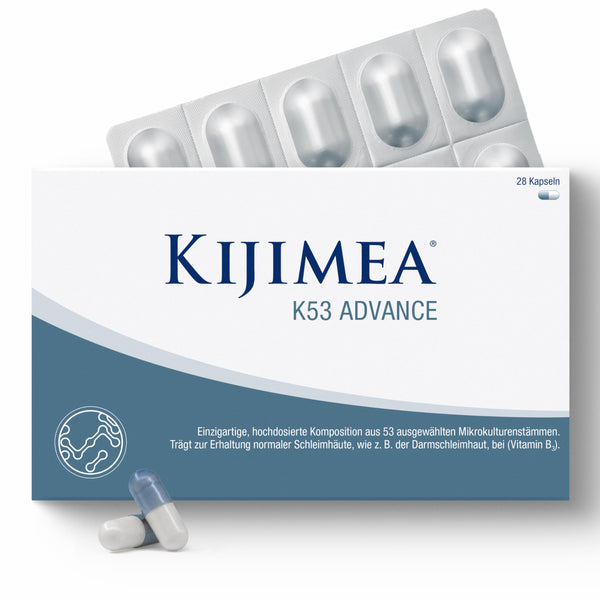 Kijimea K53 Darmbakterien Kapseln hochdosiert | 53 Bakterienstämme mit Biotin & Niacin | >500 Milliarden KBE | laktosefrei & glutenfrei | 28 Kapseln - Bodyshop-fit