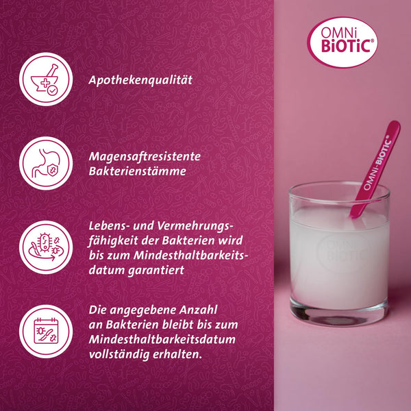 OMNi BiOTiC 10 Darmflora ergänzen | Ergänzung ab dem ersten Tag der Antibiotika-Therapie | Pulver für tägliche Anwendung | Vegan & Glutenfrei | 30 Portionen - Bodyshop-fit
