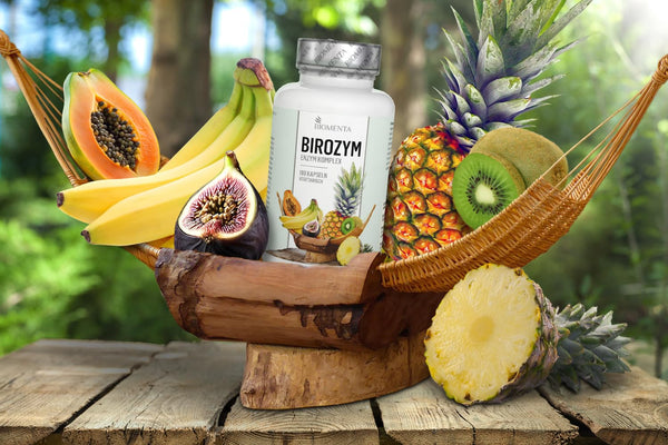 BIOMENTA - BIROZYM Enzym Komplex - 180 Multi Enzymes Kapseln hochdosiert (2,65g/Tag) -13 (Co) Enzyme + 7 Kräuter & Pflanzen + Mineralstoffe + Vitamine - vegetarisch - magensaftresistente Capsules