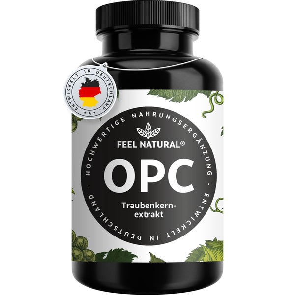OPC Traubenkernextrakt – 240 Kapseln mit 1000mg OPC Extrakt – Höchster OPC Gehalt nach HPLC – aus französischen Weintrauben – Vegan, hochdosiert, in Deutschland produziert