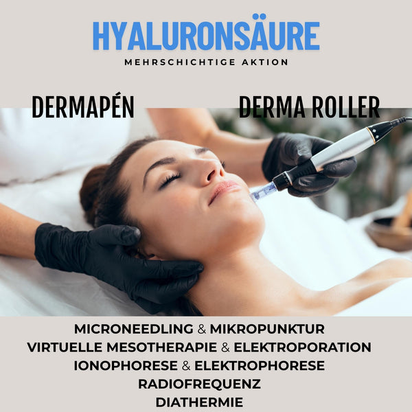 KFS Dreifach- Hyaluron Serum Hochdosiert – Microneedling Serum für Gesicht & Dermaroller – Lifting, Straffung, Faltenreduktion & Tiefenhydration – Mit Pantenol & Niacinamid – Nicht injizierbar. 10x5ml