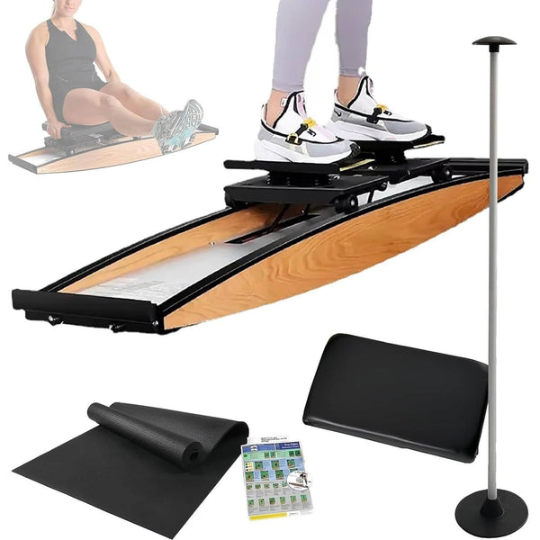 Indoor Ski Trainingsgerät Simulator für Ganzkörpertraining mit einstellbarem Widerstand bis 150 kg, ideal für Hockey und Eislaufen Konditionierung - Bodyshop-fit