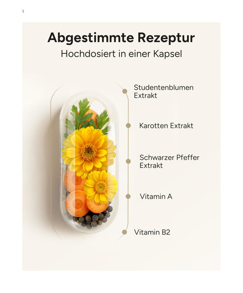 Lutein Zeaxanthin Kapseln - Augenvitamine hochdosiert mit 44mg Lutein + 11mg Zeaxanthin + 11mg Beta Carotin - 4 Monatsvorrat Augen Kapseln - Weitblick - Bodyshop-fit