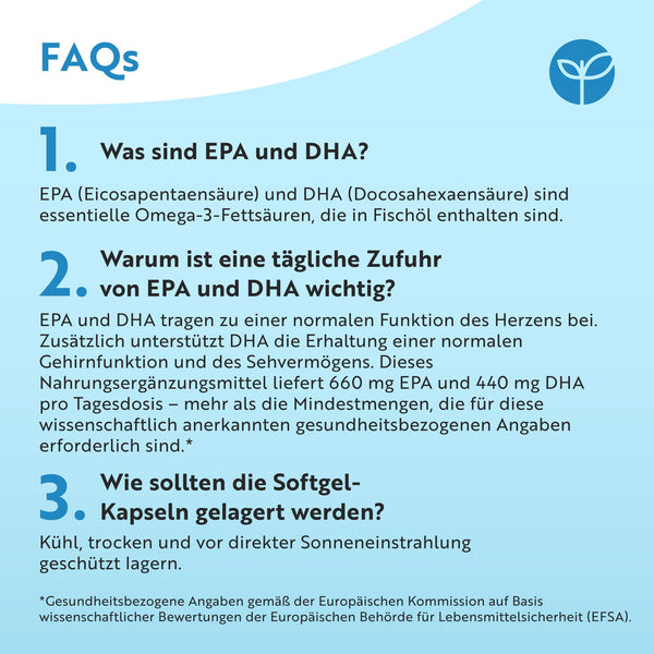 Nutravita Omega 3 Kapseln hochdosiert 2000mg Fischöl mit 660mg EPA und 440mg DHA für Herz, Gehirn und Augen – 240 Weichkapseln für 4 Monate - Bodyshop-fit