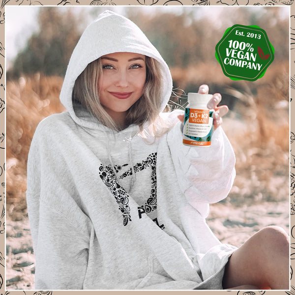 Vitamin D3 K2 Vegan Hochdosiert - 120 Tabletten mit 5000 IE D3 und 200 mcg K2 (MK7) - Laborgeprüft für 19 Monate - Bodyshop-fit
