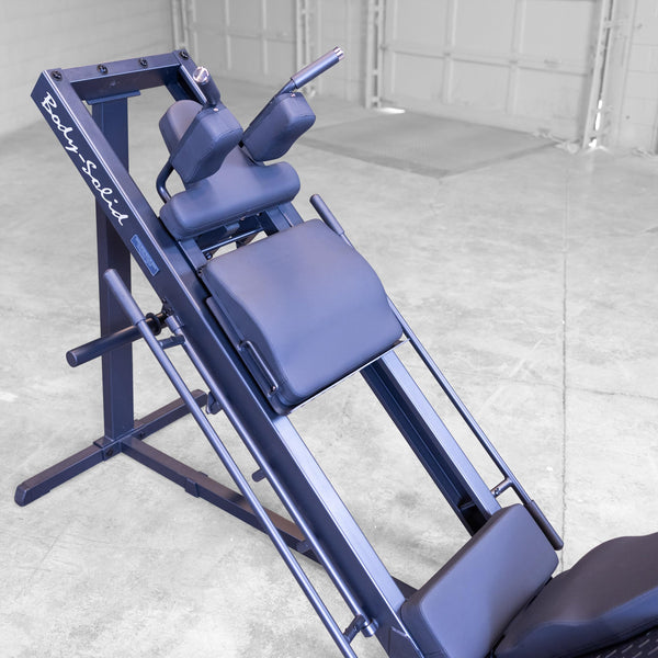 Body-Solid 3in1 Beintrainer für Zuhause | Beinpresse, 45° Hackenschmidt & Wadentrainer | Fitnessgerät Black-Edition - Bodyshop-fit