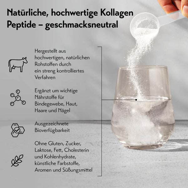 pureSGP® Kollagen [300g]: Reinstes Kollagen in Apothekenqualität - Bioaktive Premium-Peptide aus hochwertigem Kollagenhydrolysat. Mit Vitamin C & Biotin - Geschmacksneutral - Gute Löslichkeit