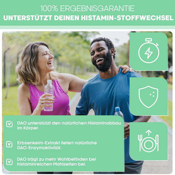 DAO Kapseln hochdosiert – 300.000 HDU Diaminoxidase pro Tagesdosis – veganes Enzym aus Erbsensprossen gegen Histamin – 120 laborgeprüfte Kapseln - Bodyshop-fit