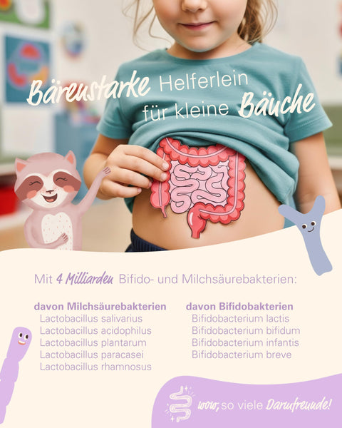 wowtamins Kids Probio Nahrungsergänzung – Leckere Direktsticks mit 9 ausgewählten Darmbakterien für eine gesunde Darmflora (30-Tage-Vorrat) für Kinder ab 4 Jahren - Bodyshop-fit
