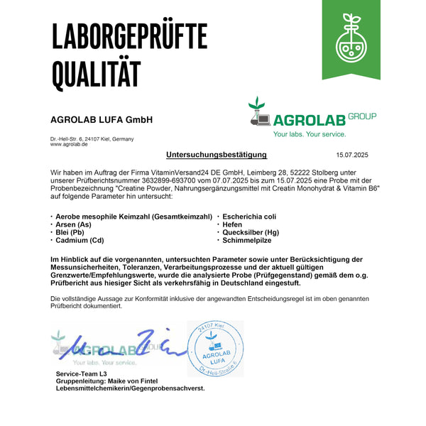 Creatin Pulver - 1kg / 1000 g - Creatine Monohydrat Pulver - Optimale Löslichkeit & mikrofein - Vegan - 293 Anwendungen - German Elite Nutrition