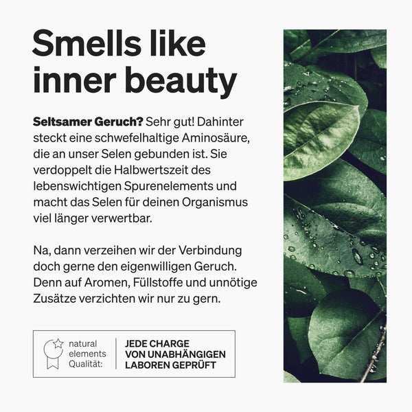 natural elements Biotin + Selen + Zink für Haut, Haare & Nägel - 365 vegane Tabletten - Ohne Magnesiumstearat, laborgeprüft