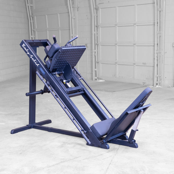Body-Solid 3in1 Beintrainer für Zuhause | Beinpresse, 45° Hackenschmidt & Wadentrainer | Fitnessgerät Black-Edition - Bodyshop-fit