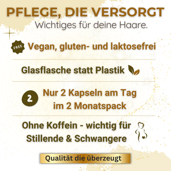 Haar-Vitamine Testnote SEHR GUT - 27 Wirkstoffe - Hochdosiert Biotin Zink Selen zum Erhalt normaler Haare. Hyaluron Hirseextrakt alle B-Vitamine. 120 Kapseln für Frauen, Männer & Bart - Vegan