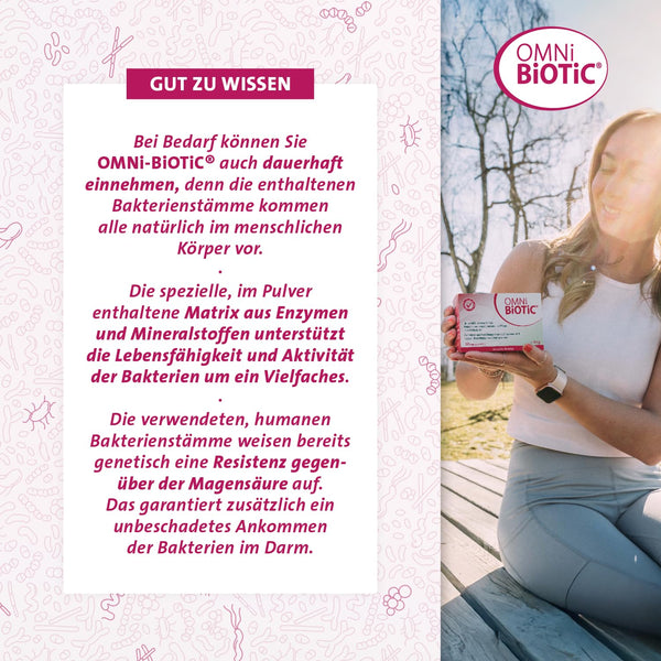 OMNi BiOTiC 10 Darmflora ergänzen | Ergänzung ab dem ersten Tag der Antibiotika-Therapie | Pulver für tägliche Anwendung | Vegan & Glutenfrei | 30 Portionen - Bodyshop-fit