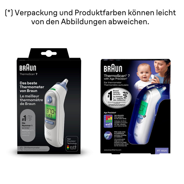 Braun ThermoScan 7 Ohrthermometer bei bodyshop-fit.de | Altersgenauigkeit & farbcodiertes Display jetzt kaufen - Bodyshop-fit