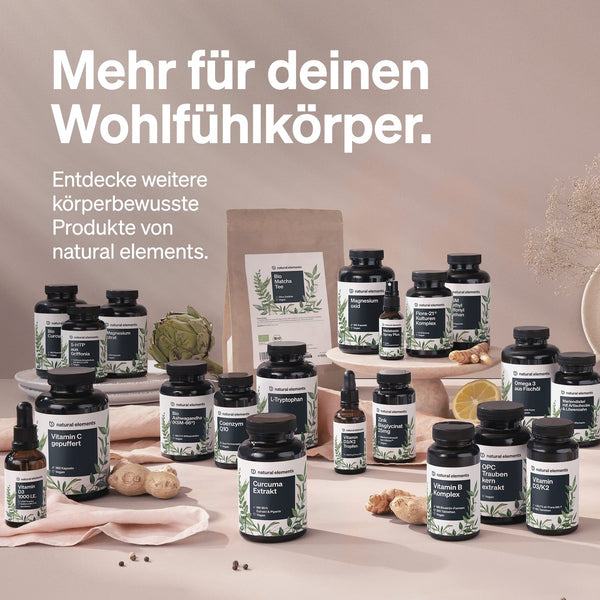 natural elements Mariendistel Artischocke Löwenzahn Komplex - 120 Kapseln - Hochdosiert mit 80% Silymarin - Ohne Magnesiumstearat, vegan und produziert in Deutschland