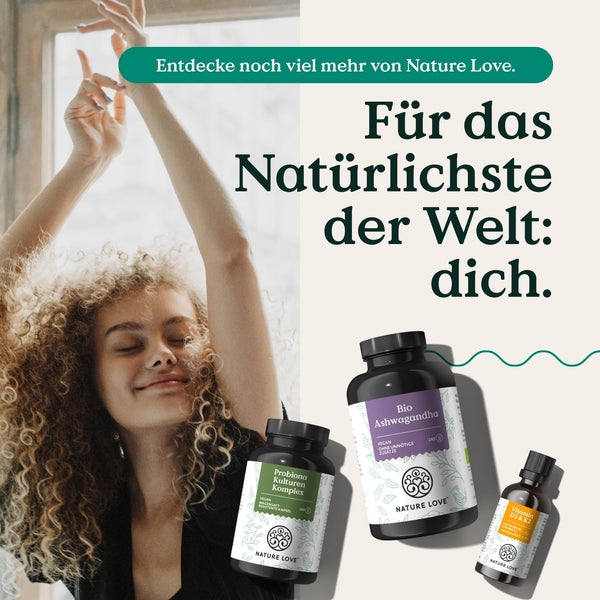 Nature Love Vitamin D3 K2 Wochendepot - 180 vegane Tabletten - 7000IE D3 + 140µg K2 pro Tablette mit >99,7% all-trans - Hochdosiert & vegan - Laborgeprüft, in Deutschland produziert