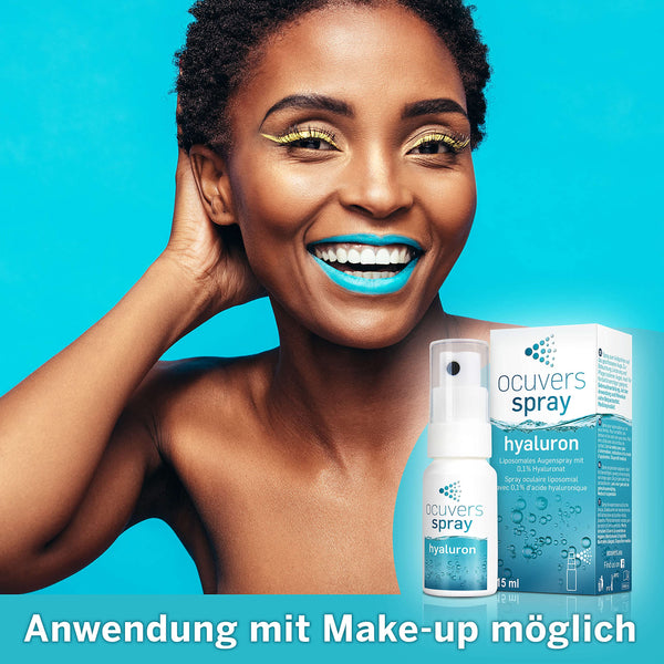 Ocuvers Hyaluron Augenspray – mit Liposomen - 15ml Augenspray gegen trockene Augen - Die Alternative zu Augentropfen gegen trockene Augen
