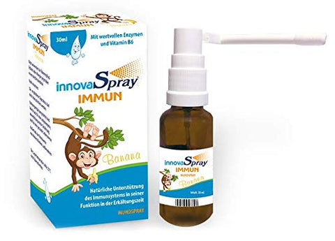 InnovaSpray Immun | Für Kinder geeignet | Natürliche Unterstützung des Immunsystems in der Erkältungszeit mit fruchtig Bananengeschmack.