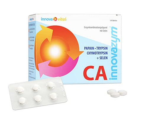 innovazym® CA, Premium Multi-Enzympräparat, hochdosiert aus Papain,Trypsin, Chymotrypsin | entwickelt in Deutschland von der Medizinischen Enzymforschungsgesellschaft e.V.