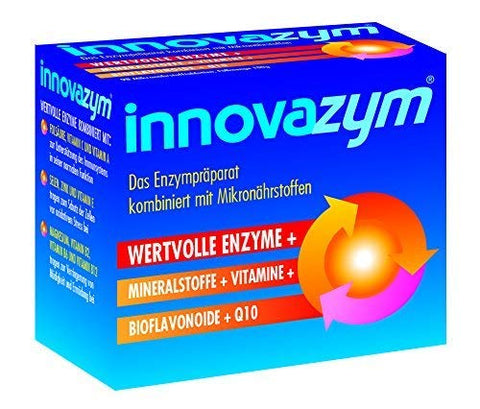 innovazym® Multi-Enzym-Komplex| Entwickelt von der Medizinischen Enzymforschungsgesellschaft| Lysozym+Papain+Bromelain+Bioflavonoide+Q10+Vitamine | 98 Tabletten hochdosiert