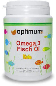 Optimum24 Omega 3 Fischöl-Kapseln für Kinder | kleine Kapseln | kein Fischgeschmack| Hergestellt in Deutschland | ohne Schadstoffe | Hohe Nachfrage
